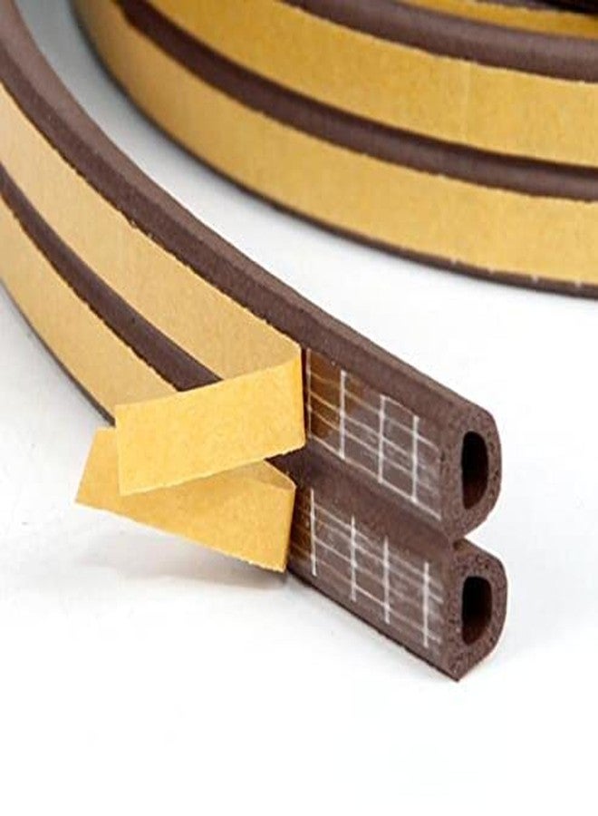 ZILDERO EPDM D Shape Door & Window Seal Tape | Soundproof & Weatherproof Strip | Self-Adhesive Foam Insulation | Dustproof, Windproof, Insect Guard || 3 Meter || 1 Pack || (Brown) - Image 2